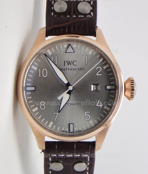 IWC Pilot Rose Gold Case Automatic Watch